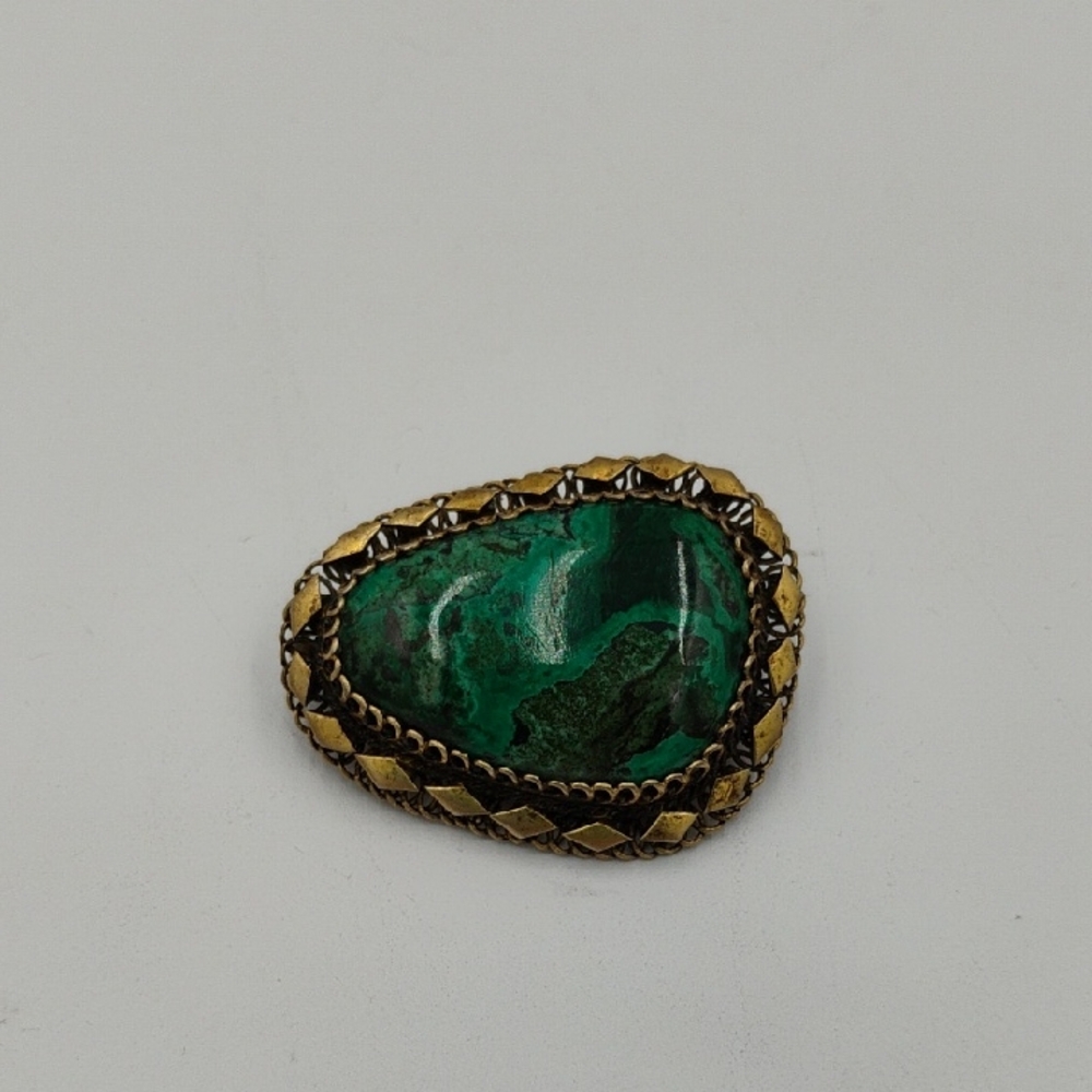 Vintage Sterling Silver Eliat Stone Pendant Brooch